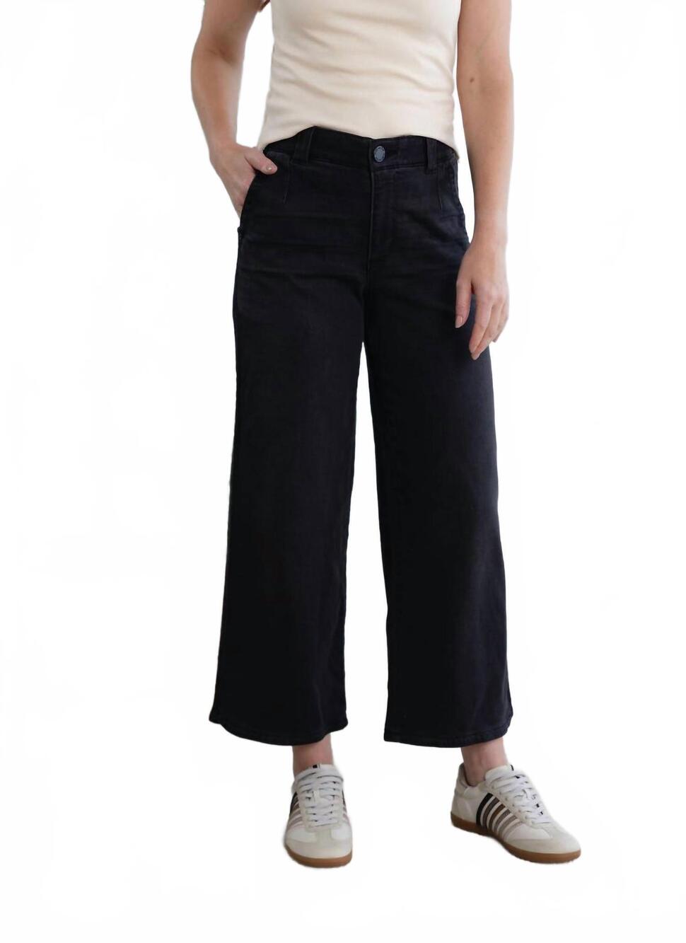 NEW MAC & ME cityline wide leg jeans in washed black